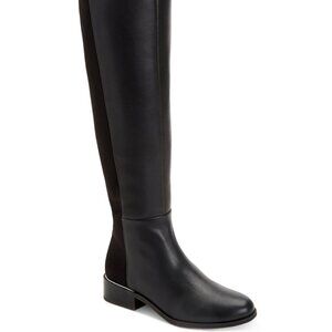 Ludlowe Womens Laceless Leather Over-the-Knee Boots